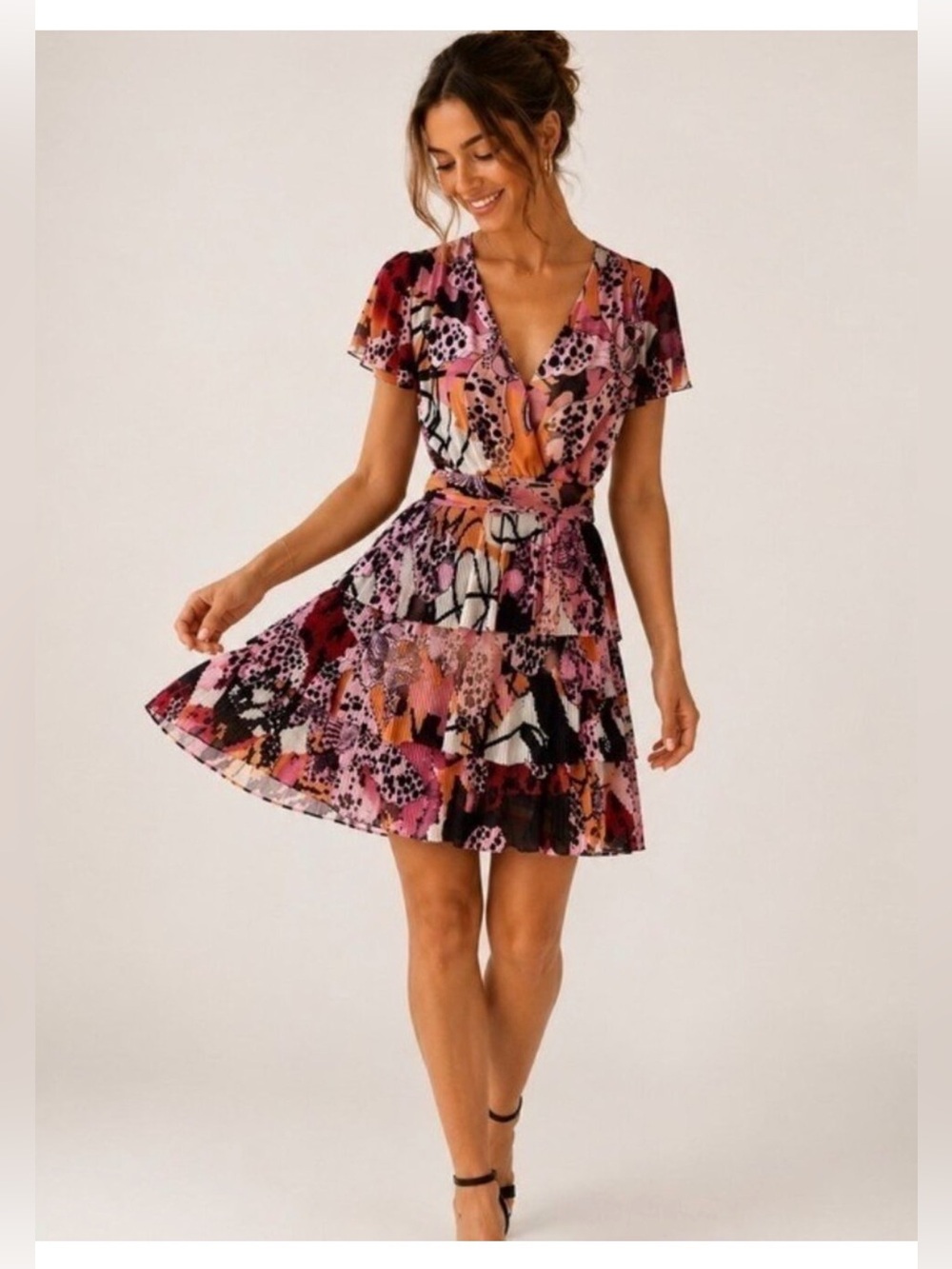 DESIGUAL M.Christian Lacroix Orchid Mini Dress Women's Size S